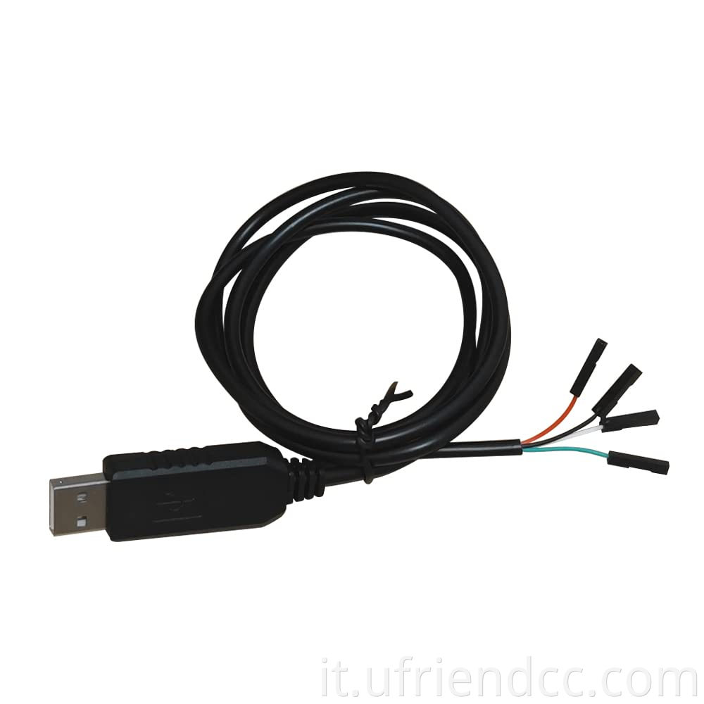 Cavo di porta seriale da 1 metro da USB a TTL RS232 0,1 pollici 4 pin Female 3,3 V Convertitore